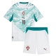 Billige Fotballdrakt Portugal Bernardo Silva #10 Replika Bortedraktsett Barn VM 2026 Kortermet (med bukser)